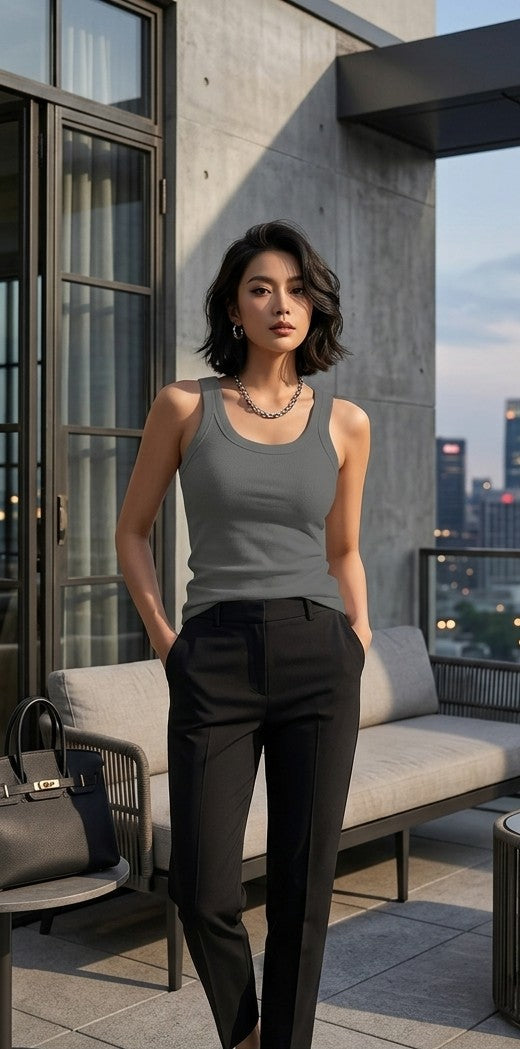 Débardeur Gris - Essentiel Doux