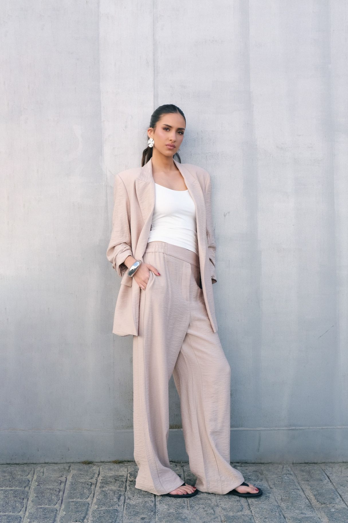 Veste Blazer Structuré Or Rose - Élégance Lumineuse