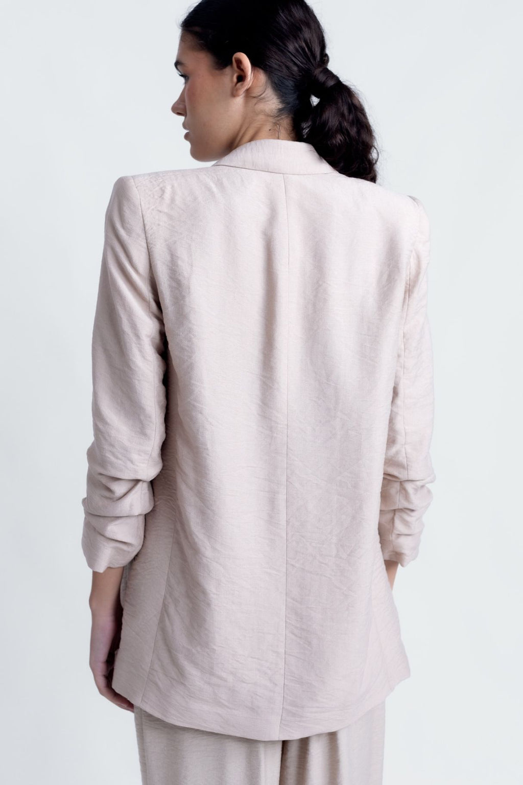 Veste Blazer Structuré Or Rose - Élégance Lumineuse