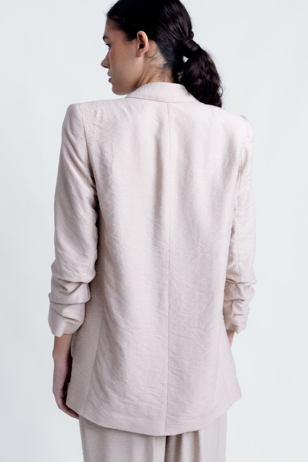 Veste Blazer Structuré Or Rose - Élégance Lumineuse